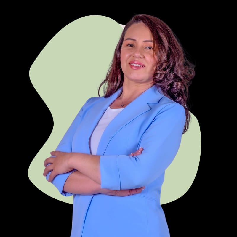 Elvia Castañeda in life coach pose